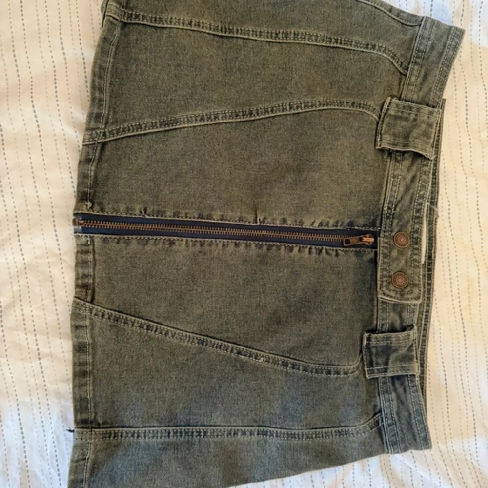 Almost Famous Olive A-Line Skirt
